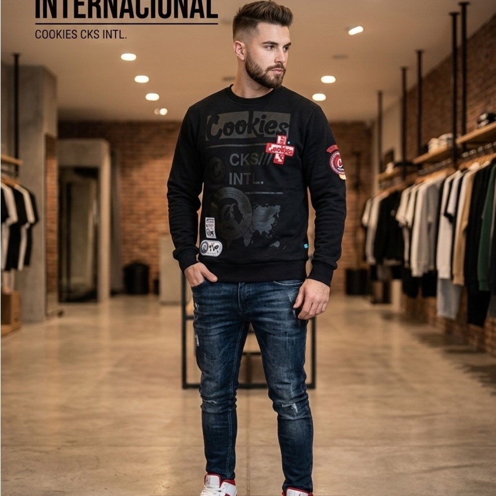 Cookies CKS Intl. Black Crewneck Sweater